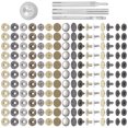 thumbnail image 3 of 1 Set Leather Snap Fasteners Kit Metal Snap Buttons Press Studs for Clothes Bags, 3 of 9