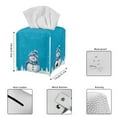 thumbnail image 5 of ZUXONGSY Christmas Snowman Square Tissue Box Cover 2 Piece PU Leather Tissue Box Cover Customized Printed Tissue Cover Wear Resistant Leather Box Christmas Bathroom Decoration, 5 of 7