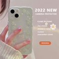 thumbnail image 2 of Carcasa Para iPhone 11 12 13 Pro max Mini XR X 7 8 Plus XS Teléfono Caso De Lujo De La Moda De Onda Encantadora Flor Mariposa Corazón Suave Silicona Lente Protector Cámara Cubierta Trasera, 2 of 4