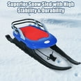 thumbnail image 2 of Costway Folding Kids Metal Snow Sled Frost-Resistant Pull Rope Snow Slider Leather Seat, 2 of 10