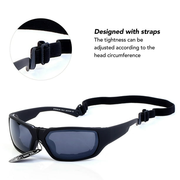 Gafas De Sol De Esquí, Gafas De Sol Deportivas Ergonómicas, Marco Negro Ajustable De Moda Para Exteriores, Para Campus