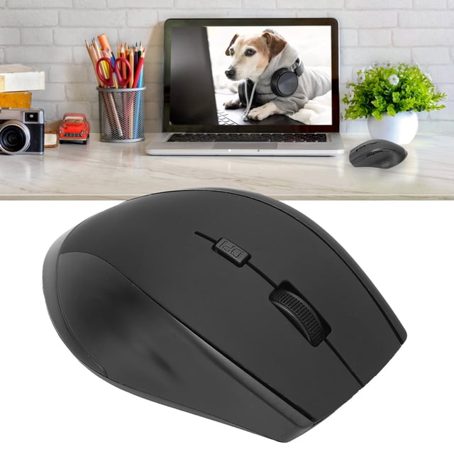 2.4GHz Mouse, 1600DPI Optical Mouse 6 Buttons Plug and Play for Laptop for PC