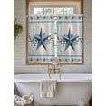 thumbnail image 4 of Texas Star Blue 2 Panel Kitchen Curtains for Windows, Farmhouse Country Branches Wooden Grain Bathroom Privacy Curtain, Home Décor Window Treatment for Bedroom/Living Room 55"x45", 4 of 6