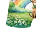 thumbnail image 5 of Happy St. Patrick’s Day Abyssinian with Green Hat Shamrocks Rainbow All Over Print Boxer Briefs Underwear for Men Dad Cat Lover Kitten Owner Gifts - 03007, 5 of 6