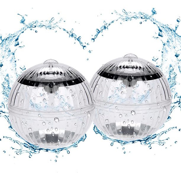 Lámpara de flotador de agua solar de 2 piezas: luz solar de jardín con luz cambiante de colores Xemadio MZQ-0530-2