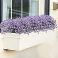thumbnail image 6 of 6 Bundles Artificial Flowers Plants for Outdoors, Uv Resistant Fake Plants Plastic Faux Flowers for Home Wedding Party Outdoor Indoor Garden Decor, Purple, 6 of 7
