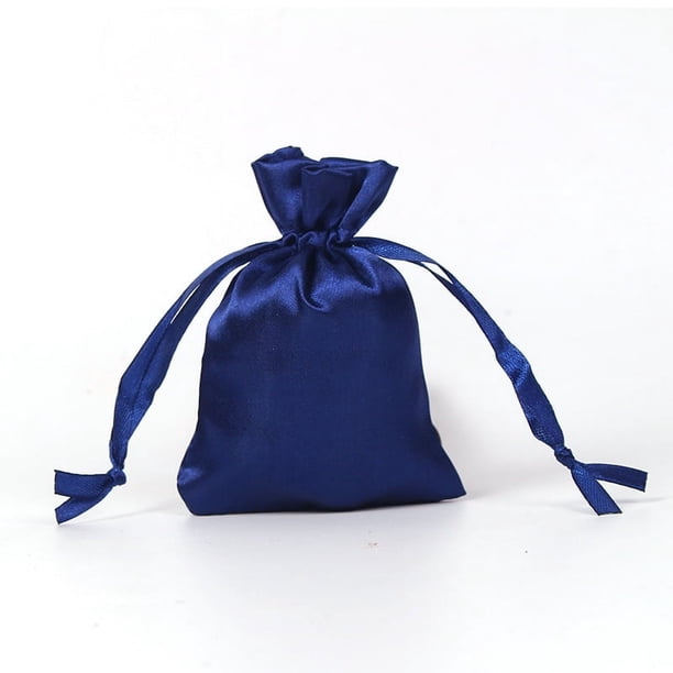 Bolsa de satén con cordón de satén Bolsa de almacenamiento a prueba de polvo para pelucas y joyas Bolsa de satén con cordón de satén