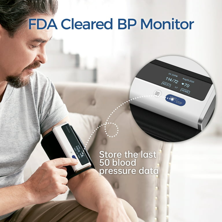 Checkme Blood Pressure Monitor for Home Use - Upper Arm Cuff, Bluetooth BP  Machine, Accurate Readings in 30 sec, App Enabled for iOS & Android, Stores