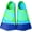 A Colorful-Blue, variant on Kids Swim Fins,Short Comfortable Flippers for Lap Swimming and Training for Child,Girls,Boys,Beginners