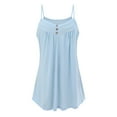 thumbnail image 2 of Camisole Tops for Women Dressy Casual V Neck Spaghetti Strap Loose Ruffle Flowy Cami Tank Top Summer Outfits, 2 of 8