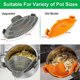 thumbnail image 3 of Clip On Strainer for Pots & Pans - Universal Pasta Strainer Silicone Food Strainer for Spaghetti Meat Fruit Vegetables, 3 of 4