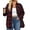 Red, variant on Plus Size Flannel Plaid Shirts for Women Long Sleeve Button Down Shirts Casual Loose Blouses Tops