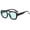 Bright Black Frame Green Piece, variant on Trendy Oversized Sunglasses for Women Men Fashion Shield Aviator Sun Glasses UV400 Protection Goggles