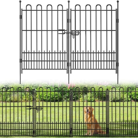 5 Panels Dog Fence Outdoor for Yard, 39.51in (H) x 11.54ft (L) Dog Fence for Garden