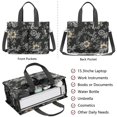 thumbnail image 2 of Canvas Tote Bag for Women with Compartments, Large Cute Floral Teacher Student Shoulder Bag Nurse Purses Crossbody Bags Work Laptop Book Bag Satchels Handbags, 2 of 6