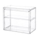 thumbnail image 2 of Organizador cosmético apilable transparente - Caja de plástico gris con apertura grande, almacenamiento de baño montado en la pared de 27x22x13cm con cierre magnético, 2 of 6