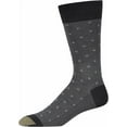 thumbnail image 3 of Gold Toe Men's Fashion Crew Socks - 3 Pack, Black/Charcoal/Black, Large, 3 of 4