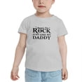 thumbnail image 2 of Born To Rock Just Like My Daddy Funny Toddler T Shirts for Boys Girls (Gray, 4T), 2 of 5