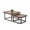 Walnut, variant on Space-Saving Nesting Coffee Table Set of 2 – Square Modern Stacking Tables – Versatile MDF End Tables for Living Room, Bedroom, or Balcony – Mid Century Style – White