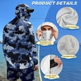 thumbnail image 4 of SEANATIVE Men's Performance Fishing Shirt Sun Protection Long Sleeve Shirt Soft Lightweight Breathable Neck Gaiter Hoodie for Summer Outdoor Fishing, S, Cartoon Fish Camo Blue, 4 of 7