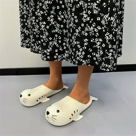 

Cathalem Womens Sandal Slippers Size 6 Ladies Fashion Solid Color Cute Cartoon Shape Closed Worlds Softest Slippers for Women Beige 7