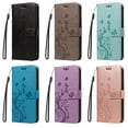 thumbnail image 4 of Fashion Embossed Wallet Style Apple Mobile Phone Case with Card Slot and Hand Rope, Suitable for iPhone15/14/13/12/11 Mobile Phone Protective Cover, 4 of 5