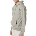 thumbnail image 3 of Hanes Ultimate Cotton Men's Fleece Pullover Hoodie, Warm Cozy Pocket Hooded Sweatshirt, Sand, L, 3 of 6