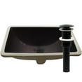 thumbnail image 1 of Novatto NP-U193902FBMB-O Rectangular Undermount Black Porcleain Sink with Overflow, Matte Black Drain, 1 of 4
