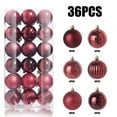 thumbnail image 5 of 36PCS 1.2in Christmas Tree Baubles - Small Hanging Xmas Ornaments for Home Party, Holiday Tree Decoration, Festive Indoor & Outdoor Christmas Decor, Wine, 1.21in/3cm, 5 of 6