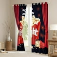 thumbnail image 3 of Manfei Vintage Cinema Tricket Curtains Pack of 2 (42x84 Each), Black Red Popcorn Filmstrip Curtains Blackout, Movie Theater Theme Bedroom Curtains, Curtains and Drapes Home Decor, 3 of 6