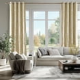 thumbnail image 5 of NICETOWN Full Room Darkening Curtains Thermal Insulated Curtains for Living Room Blackout Drapes with Gold Ivory Tree Branch Pattern for Bedroom, Grommet Top, 52W x 63L Inch, Set of 2, Beige, 5 of 8