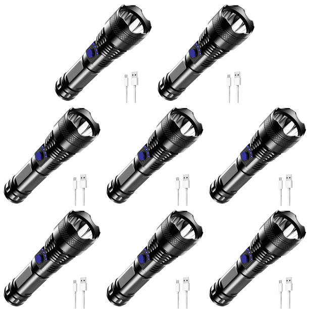 Linterna LED para Acampar 8 Uds. 3 Engranajes 250LM Al Equipo Exteriores