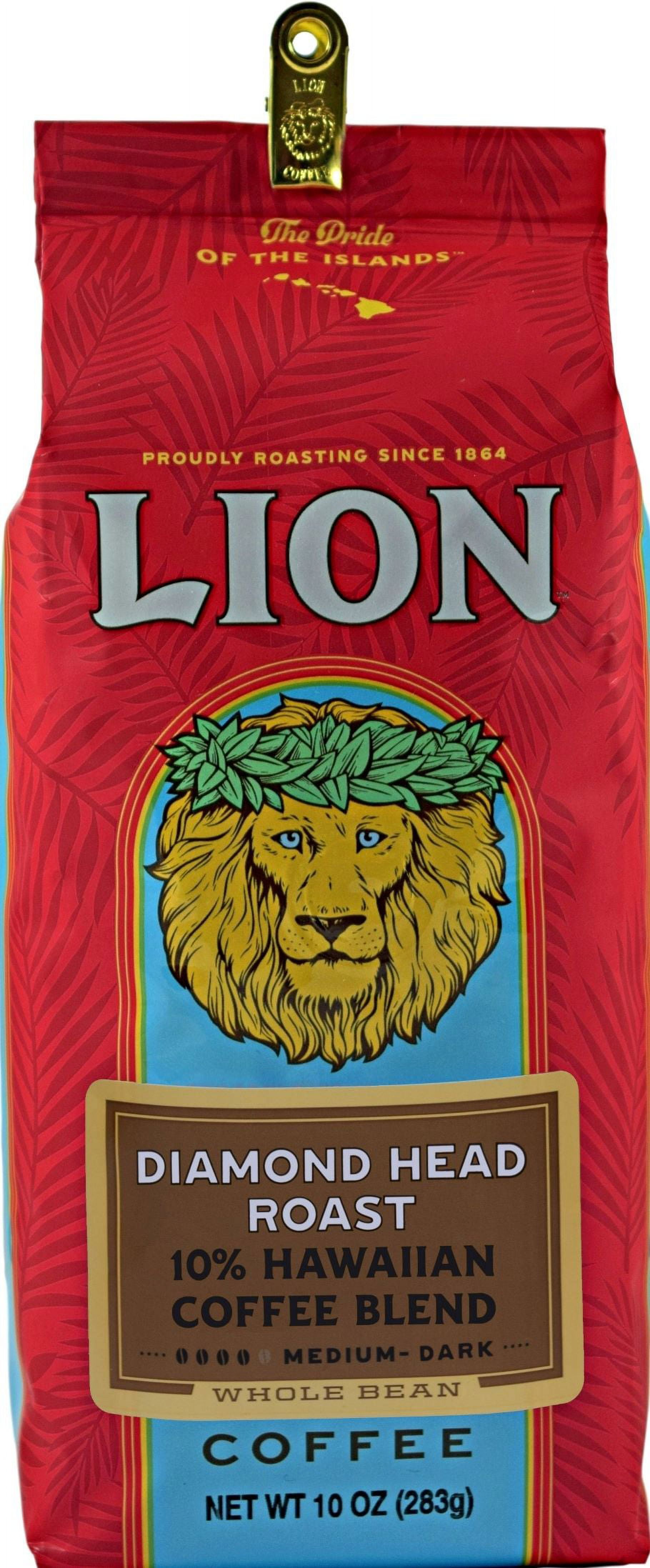 Lion Diamond Head Espresso Coffee 10 oz Ground