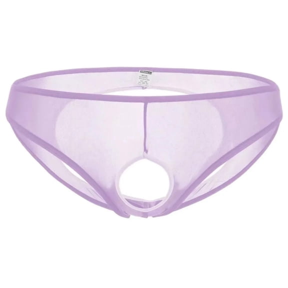 TANBOM Men's Breathable Lightweight Mesh Nylon Triangle Briefs Purple XXXL 1-Pack