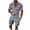 Gray, variant on Aofany Two Piece Short Outfits Men Color Block Tracksuits Sport Summer Short Sleeve and Shorts Set for Men