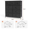 thumbnail image 3 of Pellebant Black 9 Drawers Home Wide Closet Dresser Storage Tower, 3 of 7