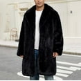 thumbnail image 5 of safuny Warm Faux Fur Long Sleeve Jacket Men Stylish Turn Down Collar Casual Outerwear Daily Wear able Soft Fabric Fashionable Black L, 5 of 9