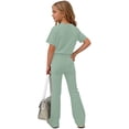 thumbnail image 6 of Enyan Girls Clothes Short Sleeve Graphic Tee and Cargo Pants Set Summer Casual 2-Piece Outfit,7-8 Years, 6 of 7
