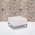 thumbnail image 2 of White Leather Ottoman White, 2 of 4