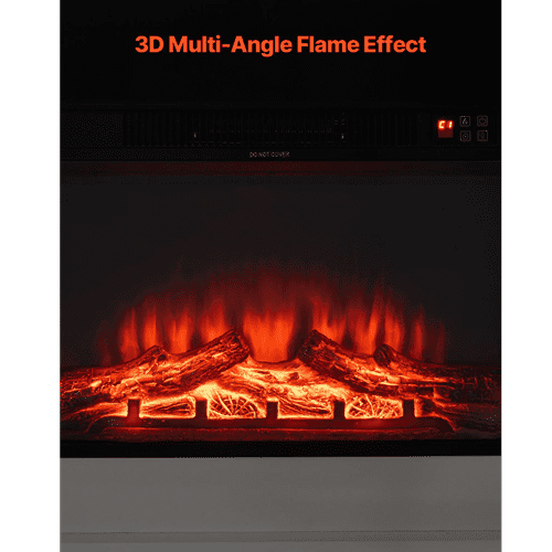 43-Inch 1500W 5120BTU Freestanding Electric Fireplace Stove Heater with Mantel White