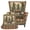 Brown Bear, variant on HELLHERO Stretch Polyester 2-Piece Wing Chair Slipcovers for Bedroom, Soft Removable Wingback Chair Cover, Glamorous Astrology Theme