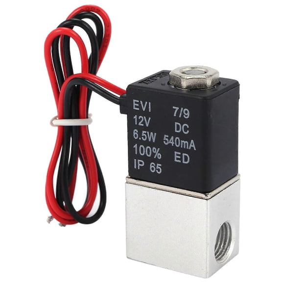 DC12V solenoid valve 1/4 inch 2 normally closed pneumatic valve