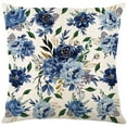 thumbnail image 5 of Gogreen  Phantoscope New Living Series Duplex Printing Decorative Throw Pillow Covers, 18" x 18", Blue Flower, Set of 4, 5 of 8