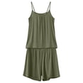 thumbnail image 4 of Fewfanhot Womens Pajama Sets 2 Piece Lounge Set Soft Pjs Sets Flowy Sleeveless Tank Top Comfy Shorts Sleepwear with Pockets, 4 of 6