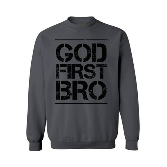 Awkward Styles God First Bro Crewneck Christian Crewneck for Her Jesus Clothes Jesus Crewneck for Women Jesus Sweater for Men Christian Gifts God First Bro Outfit for Men and Women