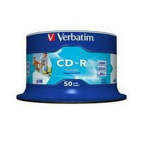 VERBATIM CD-R 700MB 50Pack of  White InkJet 52x