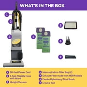 ProTeam ProForce 1500XP Bagged Upright Vacuum Cleaner with HEPA Media Filtration, Commercial Upright Vacuum with On-Board Tools, Corded, 107252