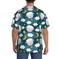 thumbnail image 5 of Cauagu Sweet Dream Lamb Men's Short Sleeve Button Down Hawaiian Shirt for Men Bowling Shirts Casual Summer Beach Shirt,4X-Large, 5 of 6