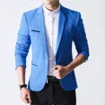 thumbnail image 4 of Abrigos Chaqueta de fiesta para hombre Trajes y blazers de corte entallado de un solo pecho finos para hombre Ropa de estilo coreano Ropa casual de moda, 4 of 5