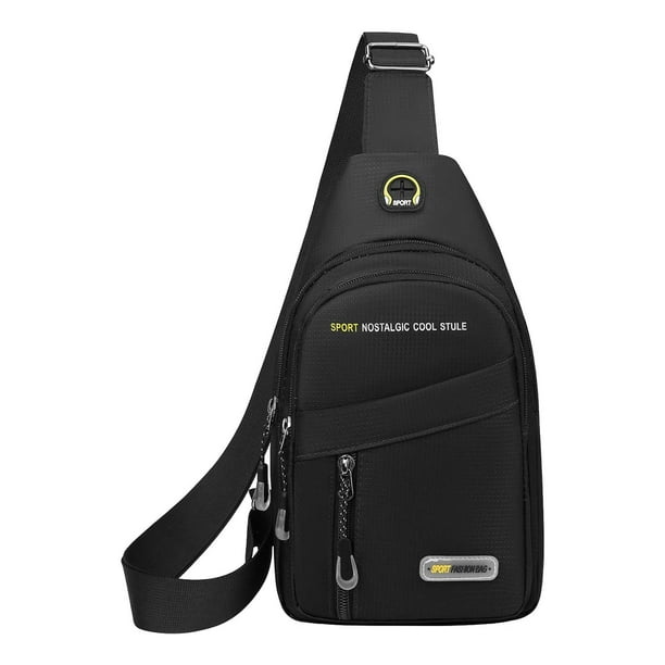 Bolsa deportiva multifuncional para el pecho: bandolera para correr para hombre, transpirable, impermeable, 30 x 17 x 5 cm, con correa ajustable.